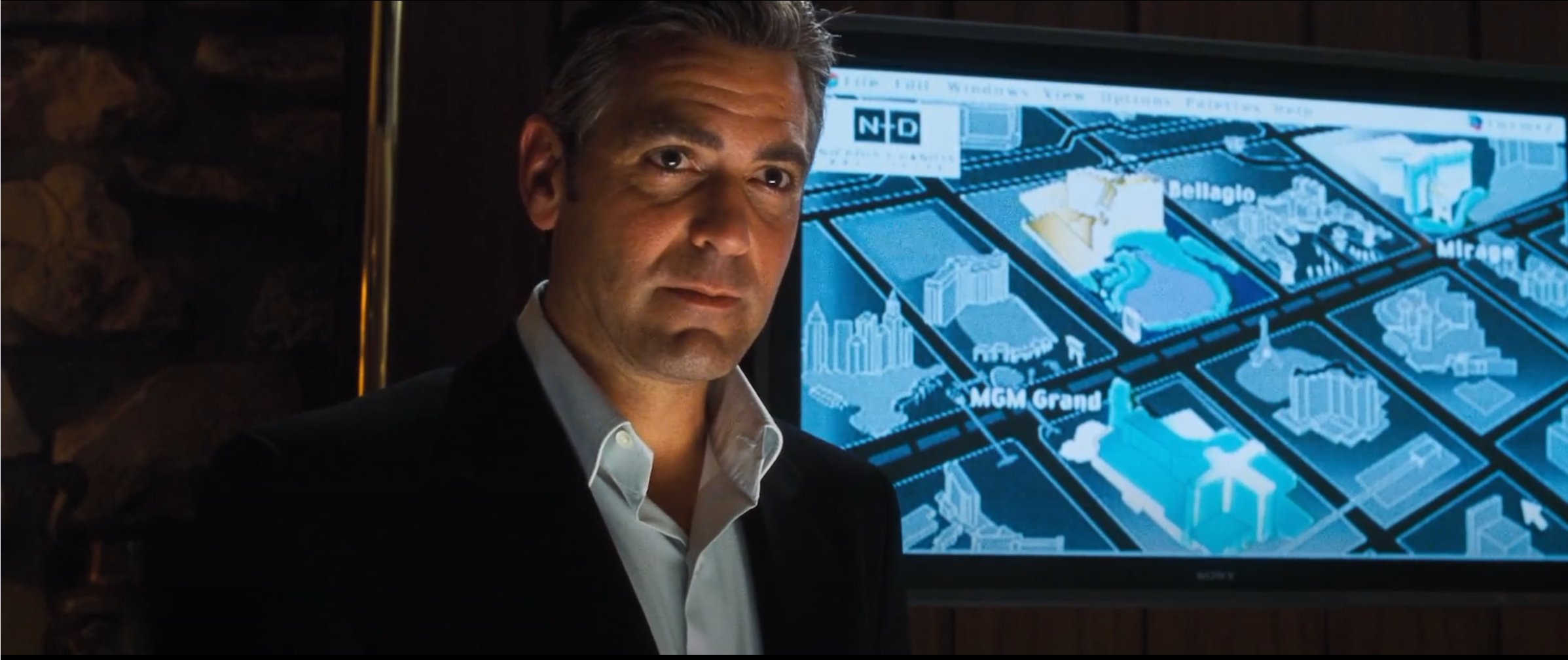 Danny Ocean Planning the Heist - Ocean's Eleven (2001)